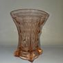 Large Art Deco Davidson Pink Glass Vase Image 2