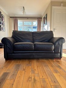 Leather Couch 3 seater 2 seater and footstool