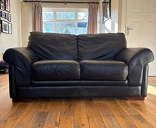 Leather Couch 3 seater 2 seater and footstool