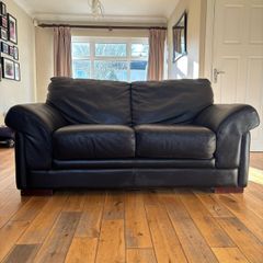 Leather Couch 3 seater 2 seater and footstool