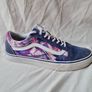 vans old skool multi paint Size 6 eu 37 blue I'm great condition Image 5