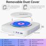 CD Player Portable: Kegaudio CD Players for Home with Speakers & Bluetooth & Remote Control & Removable Dust Cover Desktop & Wall Mounted CD Player with Radio Support USB/AUX Playback Headphone jack Image 4
