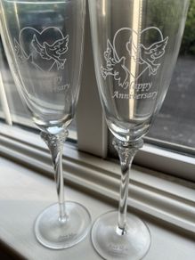 2 Avoca Anniversary Champagne Glasses