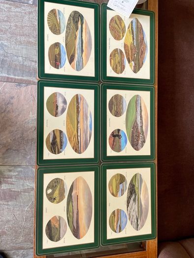 Six Vintage Irish Golfing Greats by Pimpernel Place Mats with Tips from Christy O Connor Senior