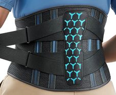 Back Support Belt for Lower Back Pain Relief with 7 Stays, Adjustable Back Brace Support for Work, Heavy Lifting, Lumbar Support Belt for Sciatica Scoliosis (Blue, M)