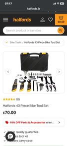 Halfords 43 piece bike tool set - new