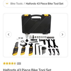 Halfords 43 piece bike tool set - new