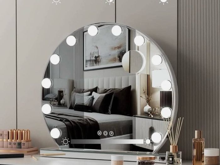 Mirror with LED light