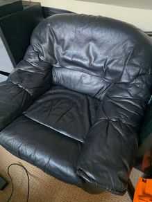 4x Black single Seat sofa chairs