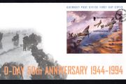 1994 Guernsey 50th Anniversary of D-Day Commemorative Stamp Miniature Sheet Official First Day Cover (FDC)