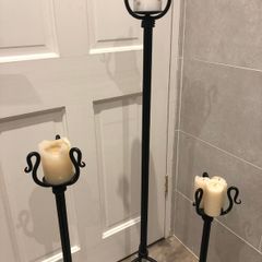 Set of 3 Iron candle stick holders