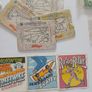 Scrace lot of 1980s retro cereal freebies . Kelloggs Rice crispies , sugar puffs stickers games and cards . Image 10