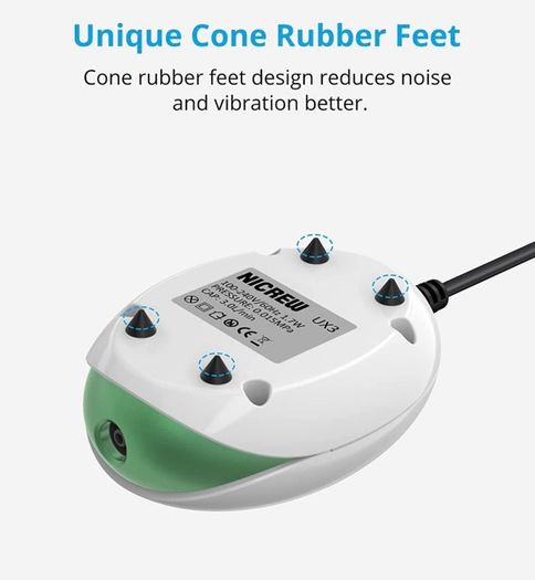 Aquarium Air Pump, Ultra Silent Air Aerator Pump for Fish Tank, Oxygen Pump, Accessories Included (FREE POSTAGE)