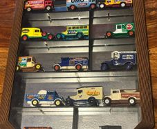 Mirrored wall display with Corgis