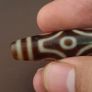 Antique 6 Eyes Himalayan Tibetan Agate Dzi Bead Amulet Pendant Image 3
