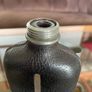 Edwardian Pewter Glass and Leather Gentlemans Hip Flask Image 9