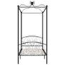Canopy Bed Frame Black Metal 90x200 cm Image 4