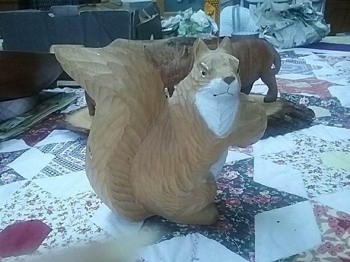 Hand Carved Squirrel