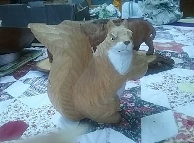 Hand Carved Squirrel