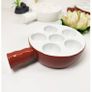 Brand New Ceramic Escargot Plates Oven Safe with Handle - 2-Pack, Brown. Image 4