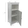 Slim White Storage Cabinet Narrow Freestanding Bathroom & Hallway Unit Image 4