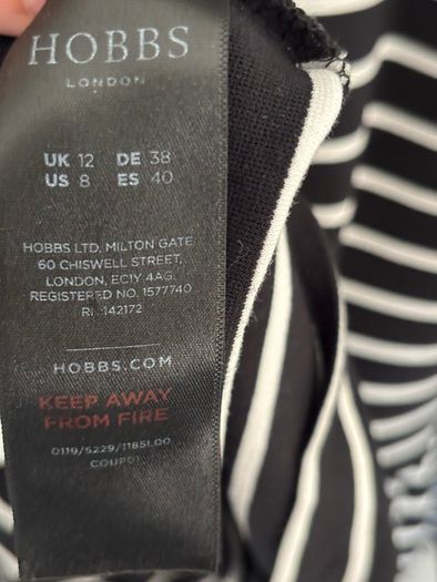 Hobbs London Stripped Dress (UK: 12)