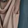 LK BENNETT 100% Silk Tan Cowl neck dress Sz 14 UK (Fit 14-16UK) - Rrp 225 (New) Image 7