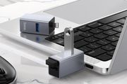 Hoco HB54A 3-In-1 Type-C To USB 2.0  2 / USB 3.0 Converter Metal Gray
