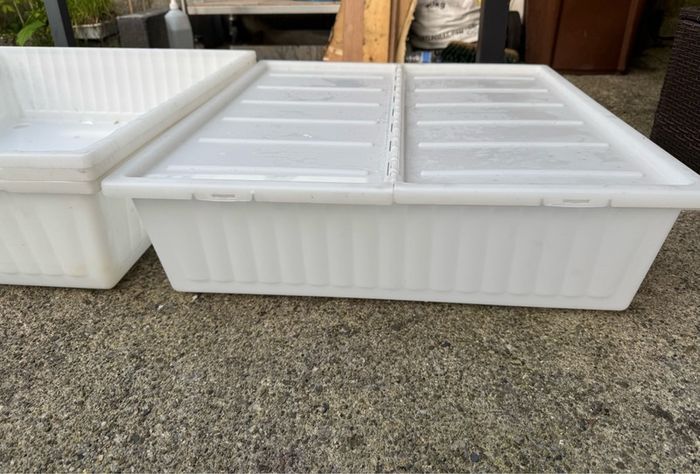 2 Large Underbed storage boxes