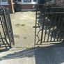 Black wrought iron mdtal double garden gates Image 3