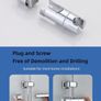 Shower Head Holder with 2 Hooks, Universal Shower Holder Bracket for 16-27mm, Chrome-Plated+ABS Shower Design Shower Head Holders Replacement Easy Installation for Slide Rod Image 3