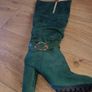Gorgeous Green suede boots size 35 Image 3