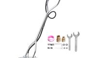 18 Pressure Washer Surface Cleaner, Stainless Steel Pressure Washer Attachments with 4 Wheels, 4000 Max PSI, 3/8 Quick Connector, 2 Spray Nozzles, Dual Handle, for Concrete, Patio, Sidewalk