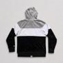 Fila Velour Zip Hoodie Womens Large Black Grey White Full Zip Tracksuit Top Y2K Image 3