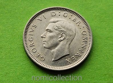 Uncirculated 1947 year United Kingdom 6 Pence.