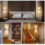 2 x Louvra 4W LED Wall Light Modern Rectangle Aluminium Small Wall Lamp Uplighters Indoor Up Down Wall Lighting for Hallway Bedroom Dinning Room,Warm White Image 8