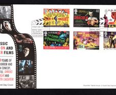 2008 Great Britain Classic Carry On and Hammer Films Commemorative Stamps addressed First Day Cover (FDC) with Edinburgh pictorial cancel
