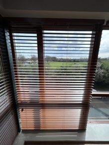 Vintage Oak Wooden Blind