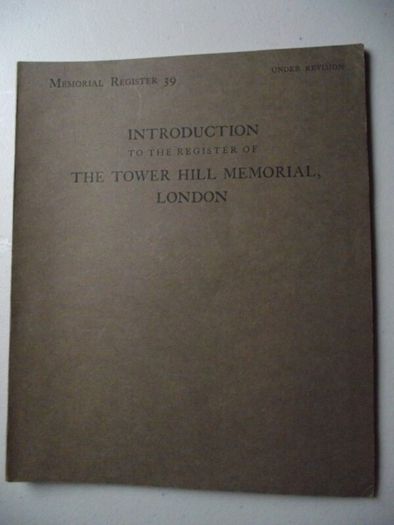 Memorial Register of The Mercantile Marine Memorial Tower Hill, London 1928 - Complete
