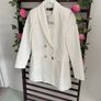 blazer Bnwt Zara longline ivory cream shade size large Image 5