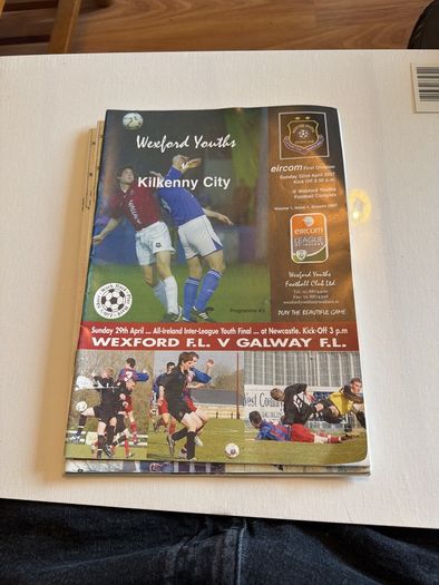 Wexford Youths Football Programmes. 2007/8 Season. 5 in Total.