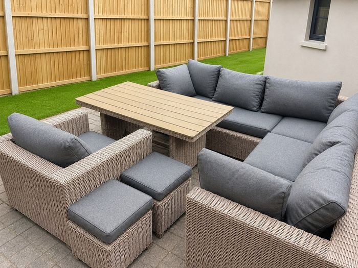 Outdoor Scene Rattan 9 piece set