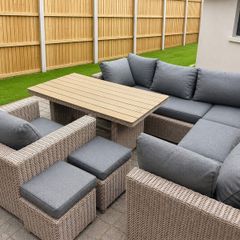 Outdoor Scene Rattan 9 piece set