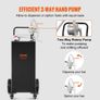 30 Gallon Fuel Caddy, Gas Storage Tank & 4 Wheels, with Manuel Transfer Pump, Gasoline Diesel Fuel Container for Cars, Lawn Mowers, ATVs, Boats, Image 2