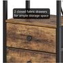 Bedside Tables with Charging Station, Set of 2, Nightstands with 2 Drawers and 2 Shelves, End Tables with Outlet and USB Ports, for Living Room, Bedroom, Rustic Brown Image 3