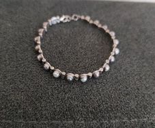 Silver 925 hallmarked, freshwater pearl bracelet