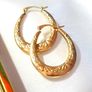 Vintage Hallmarked 9ct Gold Creole Earrings Image 8