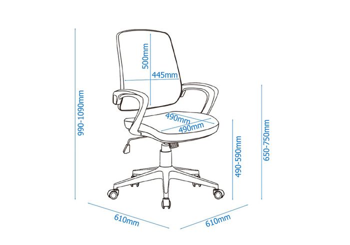 Mesh Office Marvin Chair Black - AOC8166BLK