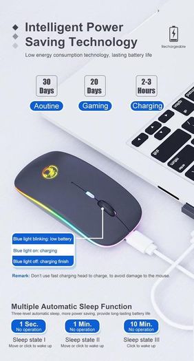 Wireless / Bluetooth Ultra Slim Mouse (Rechargable)