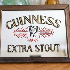 Vintage Guinness advertising mirror